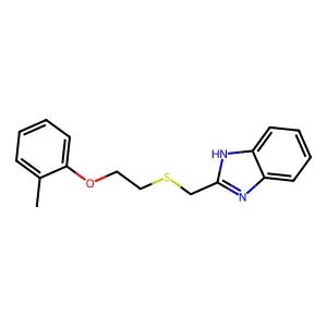 2-[[2-(2-methylphenoxy)ethylthio]methyl]-1H-benzimidazole structure