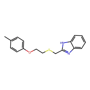 2-({[2-(4-methylphenoxy)ethyl]sulfanyl}methyl)-1H-1,3-benzodiazole structure