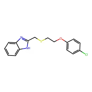 2-[2-(4-chlorophenoxy)ethylsulfanylmethyl]-1H-benzimidazole structure
