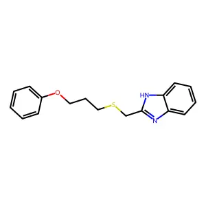 2-(3-phenoxypropylsulfanylmethyl)-1H-benzimidazole structure