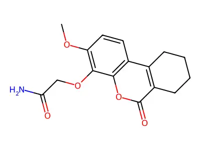 2-[(3-Methoxy-6-oxo-7,8,9,10-tetrahydrobenzo[c]chromen-4-yl)oxy]acetamide structure