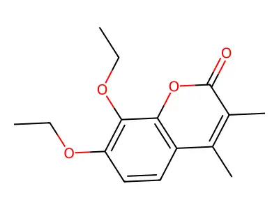 7,8-Diethoxy-3,4-dimethylchromen-2-one structure