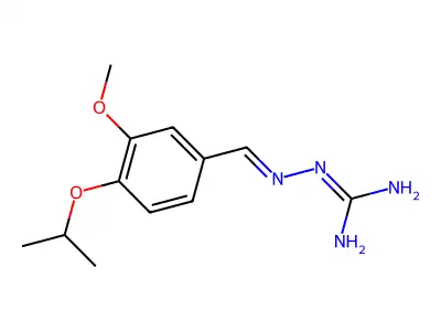 2-[(Z)-(3-methoxy-4-propan-2-yloxyphenyl)methylideneamino]guanidine structure