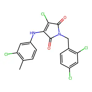 3-Chloro-4-((3-chloro-4-methylphenyl)amino)-1-(2,4-dichlorobenzyl)-1H-pyrrole-2,5-dione structure