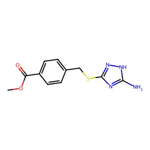 methyl 4-{[(5-amino-4H-1,2,4-triazol-3-yl)sulfanyl]methyl}benzoate structure