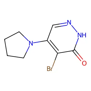 4-bromo-5-(1-pyrrolidinyl)-3(2H)-pyridazinone structure