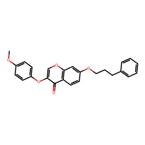 3-(4-Methoxyphenoxy)-7-(3-phenylpropoxy)chromen-4-one structure