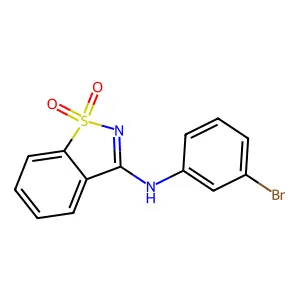 N-(3-bromophenyl)-1,1-dioxo-1,2-benzothiazol-3-amine structure