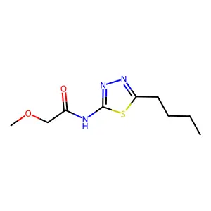 N-(5-butyl-1,3,4-thiadiazol-2-yl)-2-methoxyacetamide structure