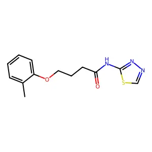 4-(2-methylphenoxy)-N-(1,3,4-thiadiazol-2-yl)butanamide structure