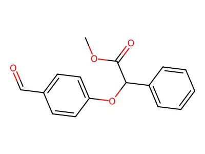 Methyl 2-(4-formylphenoxy)-2-phenylacetate structure