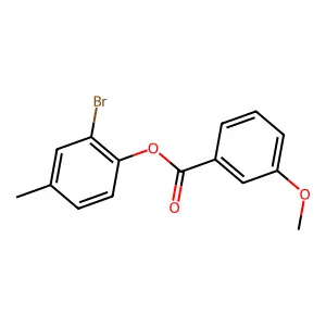 2-Bromo-4-methylphenyl 3-methoxybenzoate structure