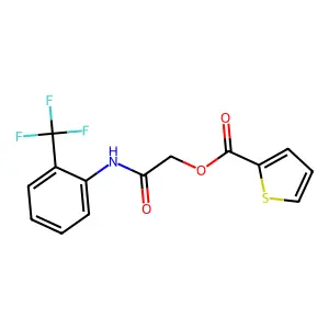 [2-Oxo-2-[2-(trifluoromethyl)anilino]ethyl] thiophene-2-carboxylate structure