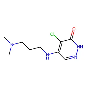 4-chloro-5-{[3-(dimethylamino)propyl]amino}-3(2H)-pyridazinone structure