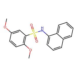 2,5-dimethoxy-N-(1-naphthyl)benzenesulfonamide structure