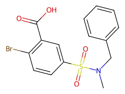 5-[Benzyl(methyl)sulfamoyl]-2-bromobenzoic acid structure