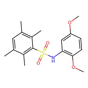 N-(2,5-dimethoxyphenyl)-2,3,5,6-tetramethylbenzenesulfonamide structure