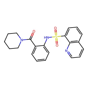 N-[2-(1-piperidinylcarbonyl)phenyl]-8-quinolinesulfonamide structure
