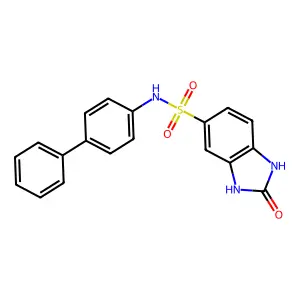 2-oxo-N-(4-phenylphenyl)-1,3-dihydrobenzimidazole-5-sulfonamide structure