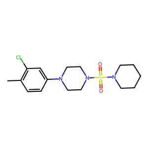 4-(3-Chloro-4-methylphenyl)-1-(piperidylsulfonyl)piperazine structure