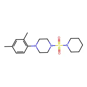 1-(2,4-Dimethylphenyl)-4-piperidin-1-ylsulfonylpiperazine structure