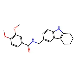 3,4-dimethoxy-N-((2,3,4,9-tetrahydro-1H-carbazol-6-yl)methyl)benzamide structure