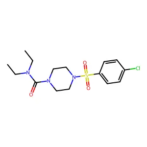 4-(4-chlorobenzenesulfonyl)-N,N-diethylpiperazine-1-carboxamide structure