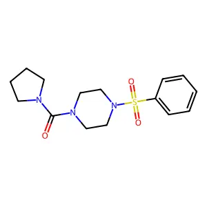 (4-(Phenylsulfonyl)piperazin-1-yl)(pyrrolidin-1-yl)methanone structure