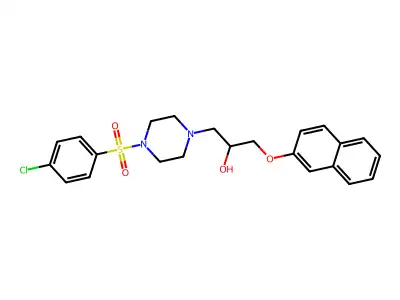 1-[4-(4-Chlorobenzenesulfonyl)piperazin-1-yl]-3-(naphthalen-2-yloxy)propan-2-ol structure