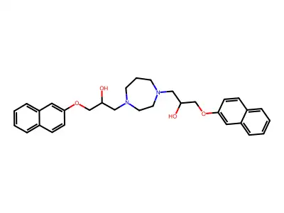 3,3'-(1,4-diazepane-1,4-diyl)bis(1-(naphthalen-2-yloxy)propan-2-ol) structure