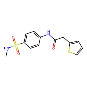 N-[4-(methylsulfamoyl)phenyl]-2-(thiophen-2-yl)acetamide structure