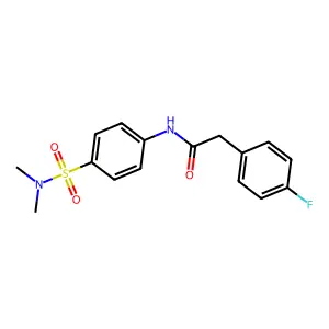 N-[4-(dimethylsulfamoyl)phenyl]-2-(4-fluorophenyl)acetamide structure