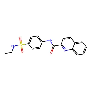 N-[4-(ethylsulfamoyl)phenyl]quinoline-2-carboxamide structure