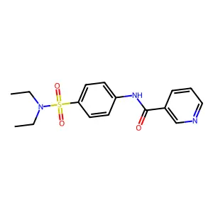 N-[4-(diethylsulfamoyl)phenyl]pyridine-3-carboxamide structure