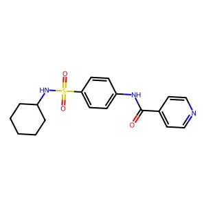 N-[4-(cyclohexylsulfamoyl)phenyl]pyridine-4-carboxamide structure
