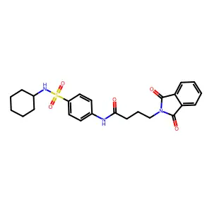 N-[4-(cyclohexylsulfamoyl)phenyl]-4-(1,3-dioxoisoindol-2-yl)butanamide structure