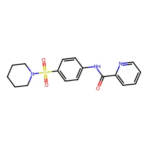 N-(4-piperidin-1-ylsulfonylphenyl)pyridine-2-carboxamide structure