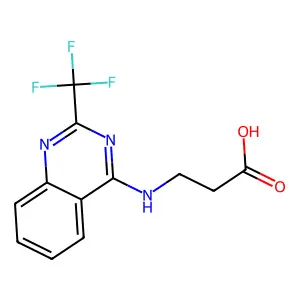 3-{[2-(Trifluoromethyl)quinazolin-4-yl]amino}propanoic acid structure