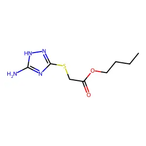 butyl 2-[(5-amino-1H-1,2,4-triazol-3-yl)sulfanyl]acetate structure