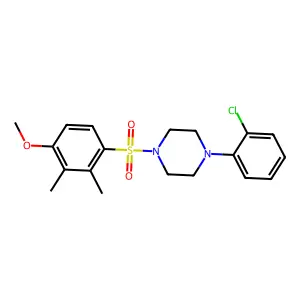1-(2-Chlorophenyl)-4-((4-methoxy-2,3-dimethylphenyl)sulfonyl)piperazine structure