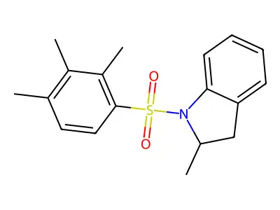 2-Methyl-1-[(2,3,4-trimethylphenyl)sulfonyl]indoline structure