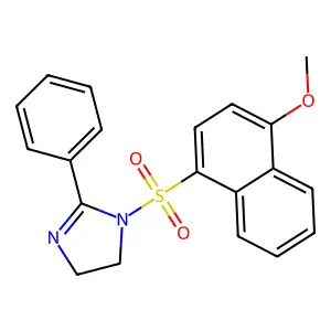 1-(4-Methoxynaphthalen-1-yl)sulfonyl-2-phenyl-4,5-dihydroimidazole structure