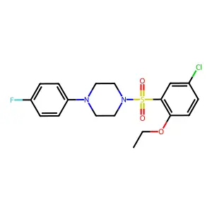 1-[(5-Chloro-2-ethoxyphenyl)sulfonyl]-4-(4-fluorophenyl)piperazine structure