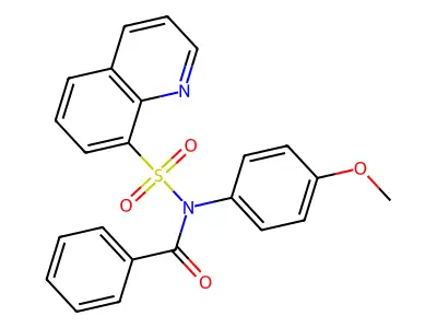N-(4-methoxyphenyl)-N-quinolin-8-ylsulfonylbenzamide structure