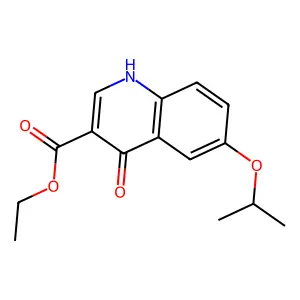 Ethyl 1,4-dihydro-6-isopropoxy-4-oxoquinoline-3-carboxylate structure