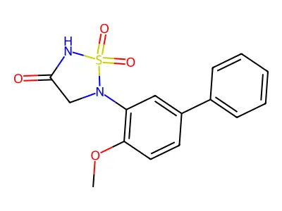 5-(4-Methoxybiphenyl-3-YL)-1,2,5-thiadiazolidin-3-one 1,1-dioxide structure