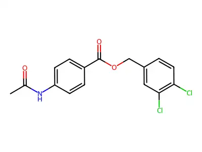 3,4-Dichlorobenzyl 4-(acetylamino)benzoate structure