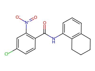 4-chloro-2-nitro-N-(5,6,7,8-tetrahydronaphthalen-1-yl)benzamide structure