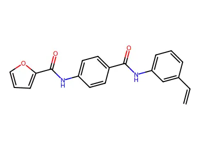 N-[4-[(3-ethenylphenyl)carbamoyl]phenyl]furan-2-carboxamide structure