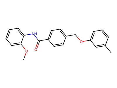 N-(2-methoxyphenyl)-4-[(3-methylphenoxy)methyl]benzamide structure